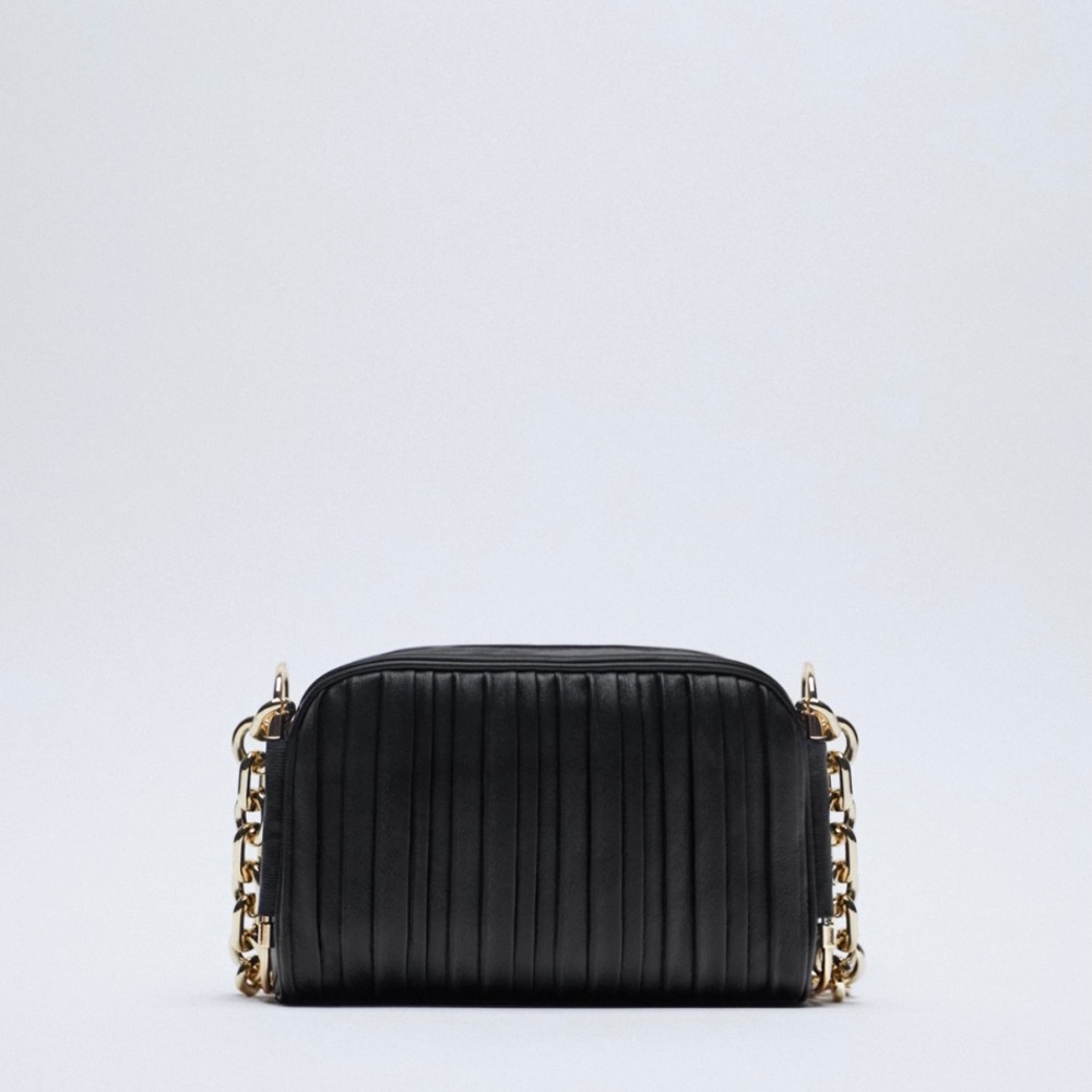 Zara pleated crossbody bag NWT